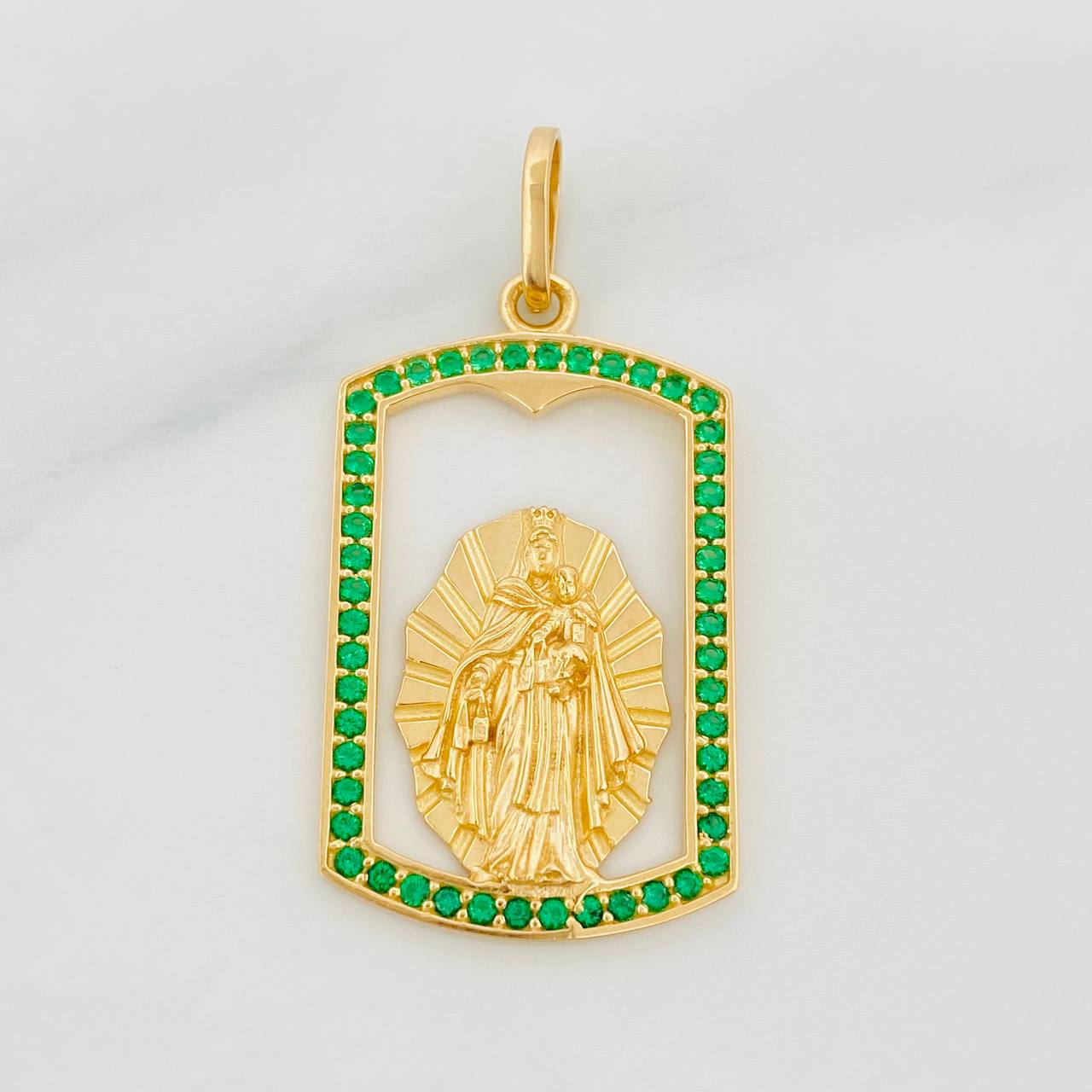 Dije Placa Virgen Del Carmen 4.55 g / 1 1/4 in Oro Amarillo 18K