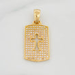Dije Placa Cruz 3.3 g / 1 1/4 in Oro Amarillo 18K