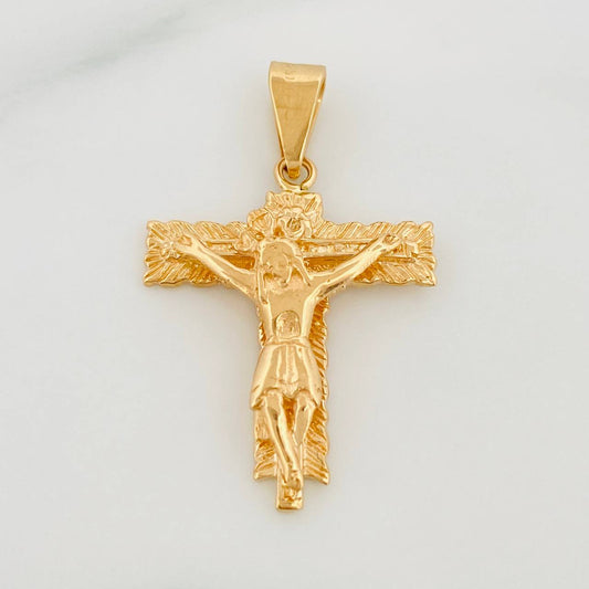 Dije Cruz Cristo 3 g / 1 1/4 in Oro Amarillo 18K