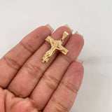 Dije Cruz Cristo 3 g / 1 1/4 in Oro Amarillo 18K