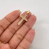 Dije Cruz 2.4 g / 1 1/4 in Oro Amarillo 18K