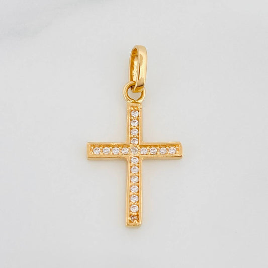 Dije Cruz 1 g / 3/4 in Oro Amarillo 18K