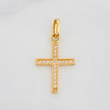 Dije Cruz 1 g / 3/4 in Oro Amarillo 18K