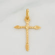 Dije Cruz Rustica 1 g / 1 1/4 in Oro Amarillo 18K