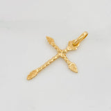 Dije Cruz Rustica 1 g / 1 1/4 in Oro Amarillo 18K