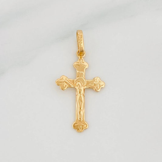 Dije Cruz Cristo 0.7 g / 1 in Oro Amarillo 18K