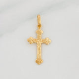 Dije Cruz Cristo 0.7 g / 1 in Oro Amarillo 18K