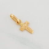 Dije Cruz 0.5 g / 1/2 in Oro Amarillo 18K