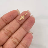 Dije Cruz 0.5 g / 1/2 in Oro Amarillo 18K