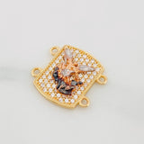 Herraje Placa San Miguel 2.4 g / 1/2 in Tres Oros 18K