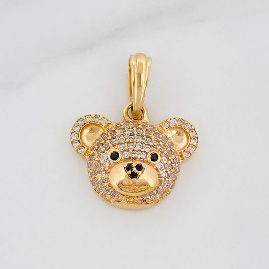 Dije Rostro Oso 2.95 g / 3/4 in Oro Amarillo 18K