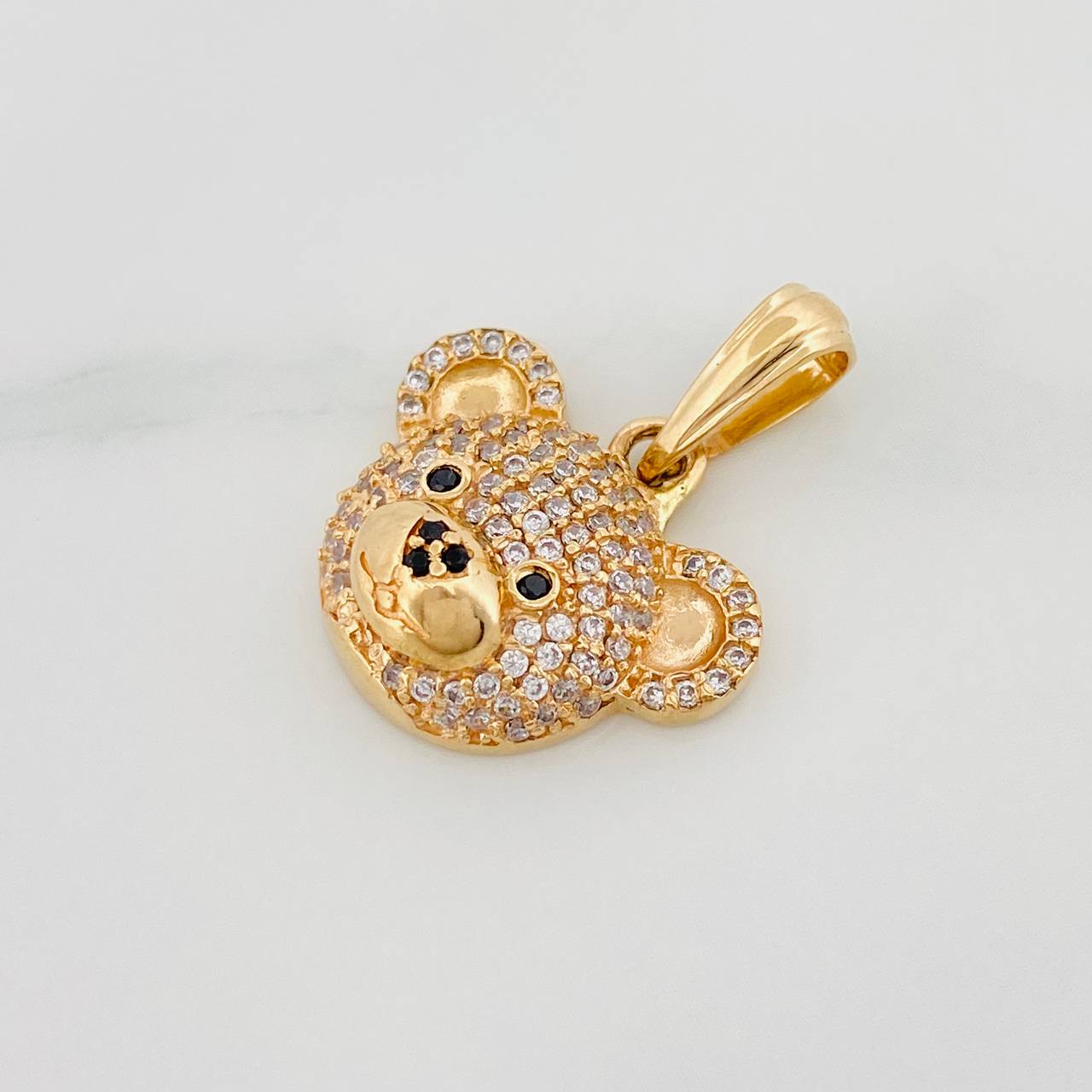 Dije Rostro Oso 2.95 g / 3/4 in Oro Amarillo 18K