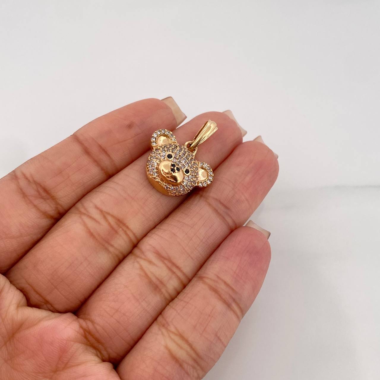 Dije Rostro Oso 2.95 g / 3/4 in Oro Amarillo 18K