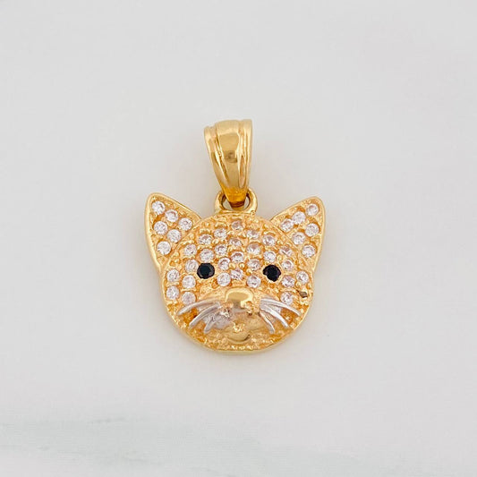 Dije Gato 1.9 g / 3/4 in Oro Amarillo 18K
