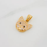 Dije Gato 1.9 g / 3/4 in Oro Amarillo 18K