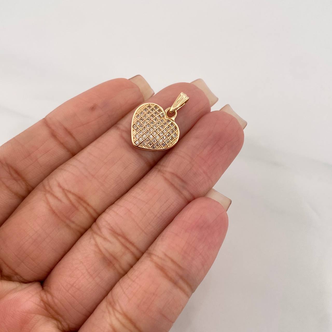Dije Corazon 1.6 g / 3/4 in Oro Amarillo 18K