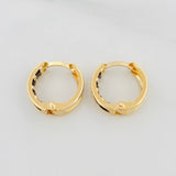 Candongas Carril 1.65 g / 1/2 in Oro Amarillo 18K
