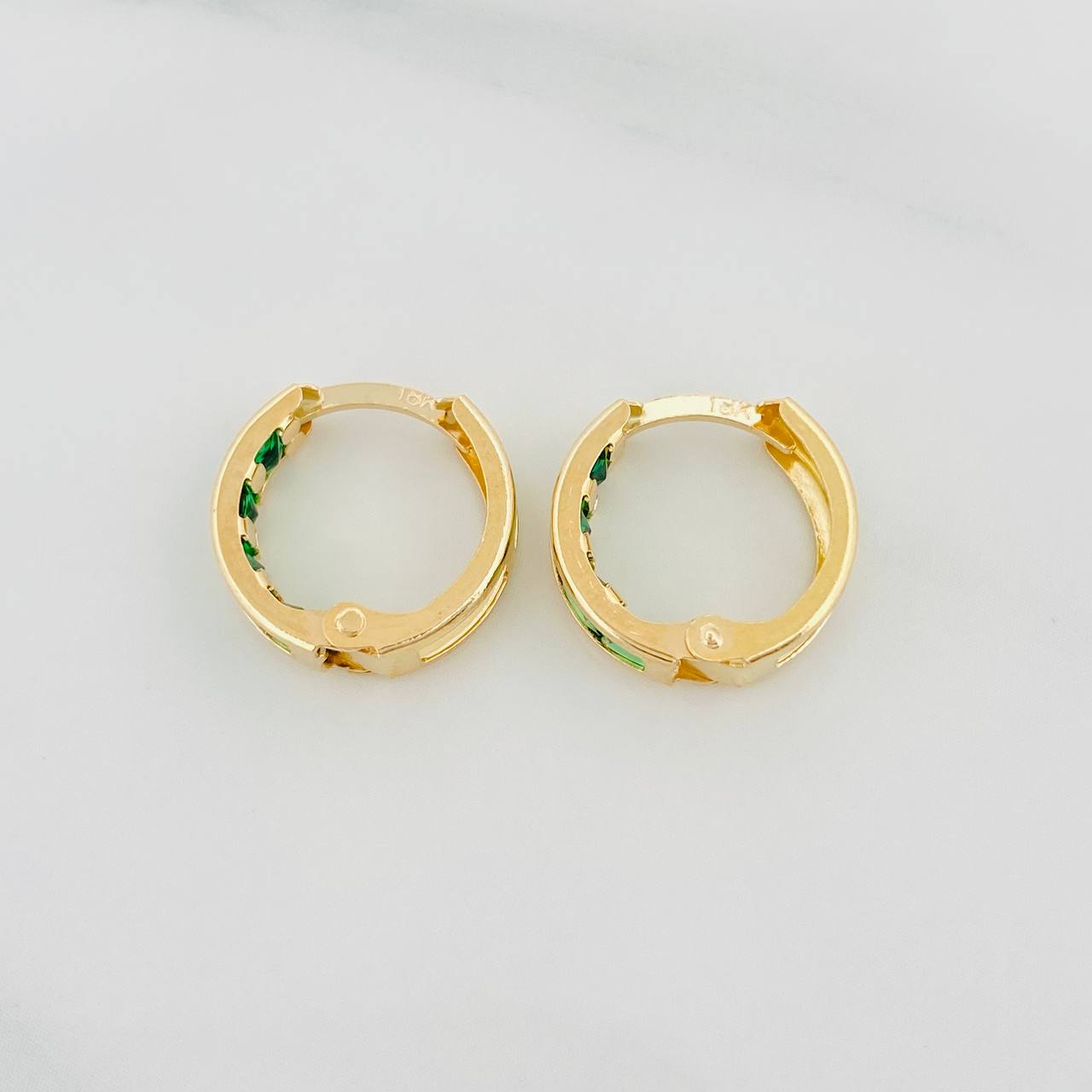Candongas Carril 1 g / 1/2 in Oro Amarillo 18K