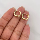 Candongas Carril 1.5 g / 1/2 in Oro Amarillo 18K