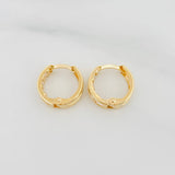 Candongas Carril 1.7 g / 1/2 in Oro Amarillo 18K