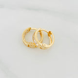 Candongas Carril 1.7 g / 1/2 in Oro Amarillo 18K