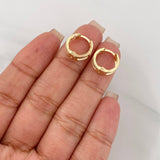 Candongas Carril 1.7 g / 1/2 in Oro Amarillo 18K