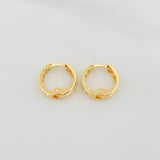 Candongas Carril 1.7 g / 1/2 in Oro Amarillo 18K