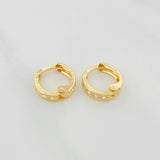 Candongas Carril 1.1 g / 1/2 in Oro Amarillo 18K
