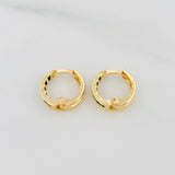 Candongas Carril 1 g / 1/2 in Oro Amarillo 18K