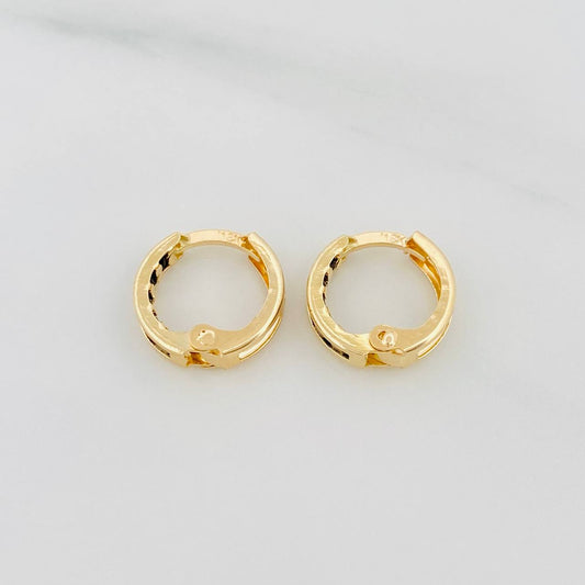 Hoop Earrings Carril 1g / 1/2 in Yellow Gold 18K