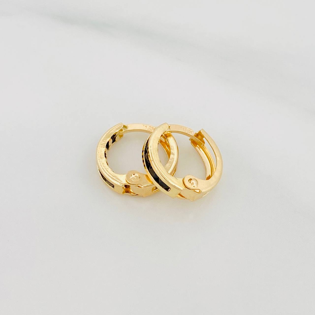 Candongas Carril 1.05 g / 1/2 in Oro Amarillo 18K