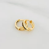Candongas Carril 1 g / 1/2 in Oro Amarillo 18K