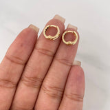 Hoop Earrings Carril 1 g / 1/2 in Yellow Gold 18K