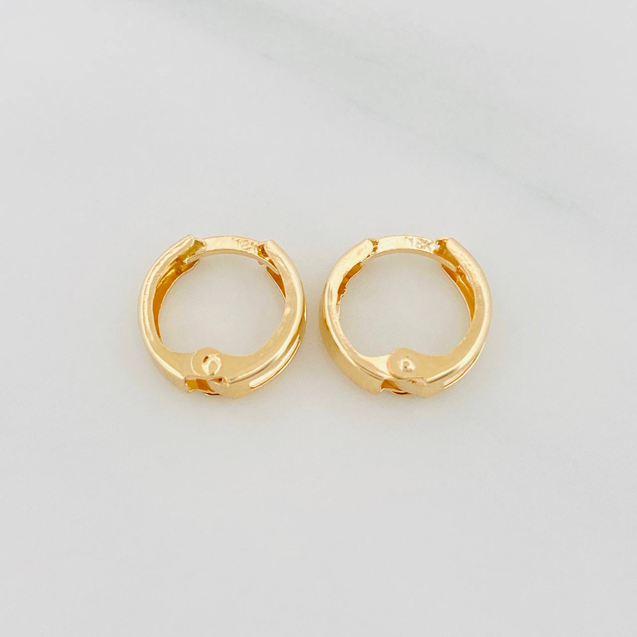 Candongas Carril 0.95 g / 1/2 in Oro Amarillo 18K