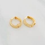 Candongas Carril 0.95 g / 1 cm Oro Amarillo 18K