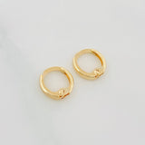 Candongas Carril 0.6 g / 1/4 in Oro Amarillo 18K