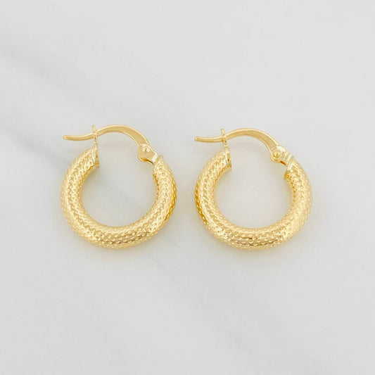 Hoop Earrings Tefi 1.95 g / 1/2 in 18K Yellow Gold