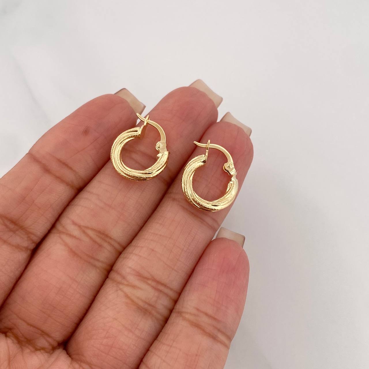Candongas Niky 1.45 g / 1/2 in Oro Amarillo 18K
