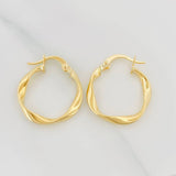 Candongas Melcocha 1.45 g / 3/4 in Oro Amarillo 18K