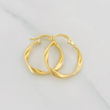 Candongas Melcocha 1.45 g / 3/4 in Oro Amarillo 18K