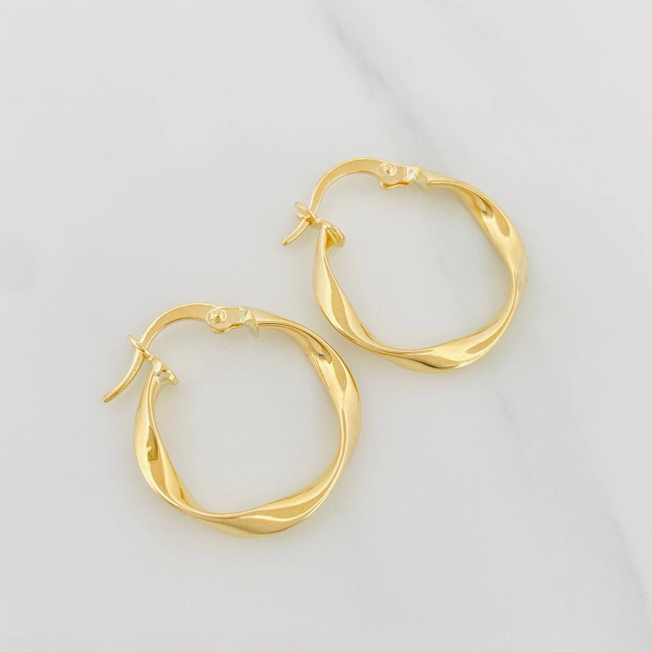 Candongas Melcocha 1.45 g / 3/4 in Oro Amarillo 18K
