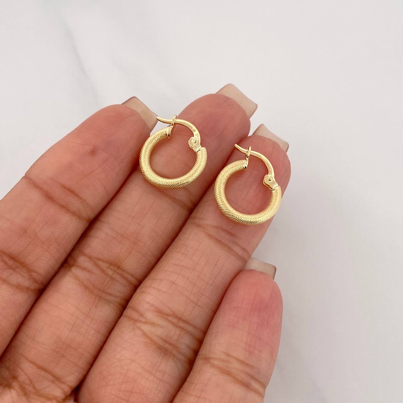 Candongas Jaz 1.15 g / 1/2 in Oro Amarillo 18K
