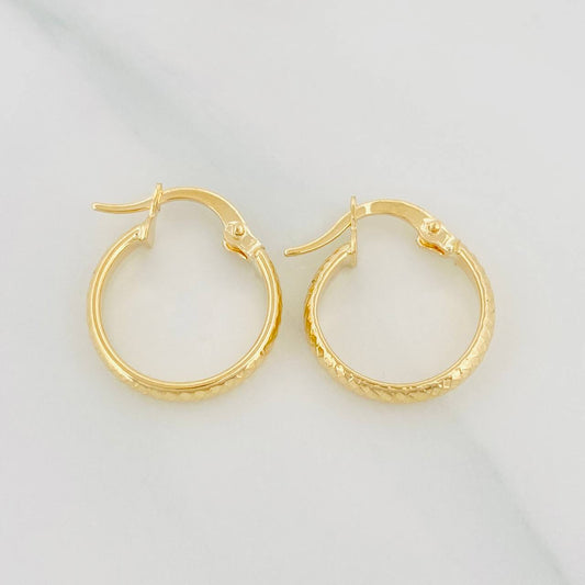 Candongas Kuki 1.3 g / 1/2 in Oro Amarillo 18K