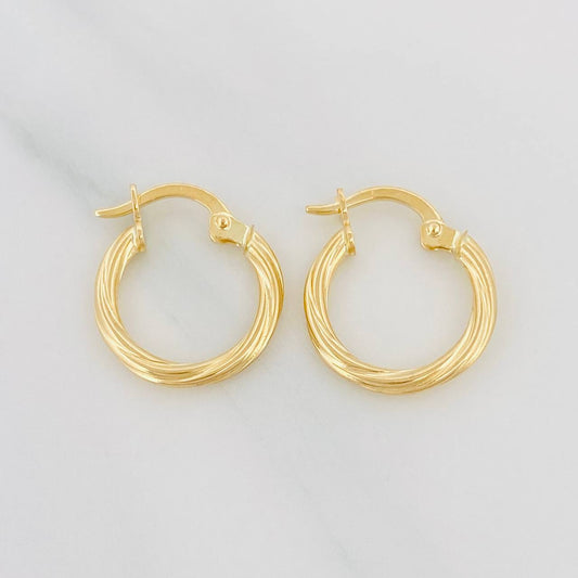 Hoop Earrings Mary 1.05 g / 1/2 in 18K Yellow Gold