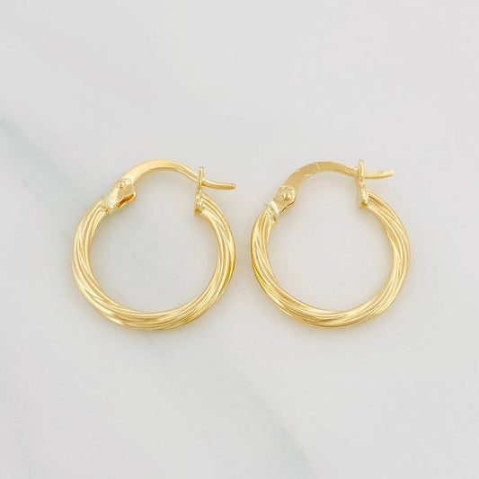 Hoop Earrings Mary 1.2 g / 3/4 in Yellow Gold 18K