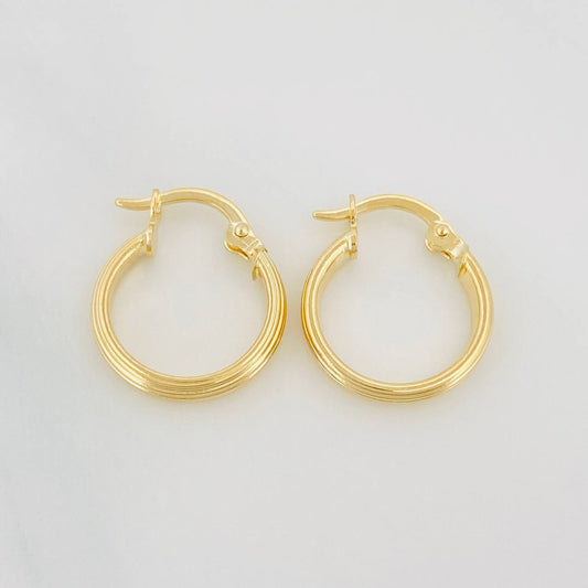 Hoop Earrings Andy 1.15 g / 1/2 in 18K Yellow Gold