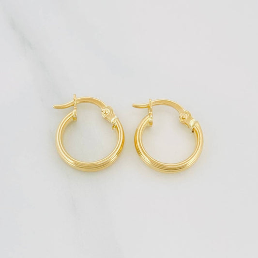 Hoop Earrings Andy 1.1 g / 1/2 in Yellow Gold 18K