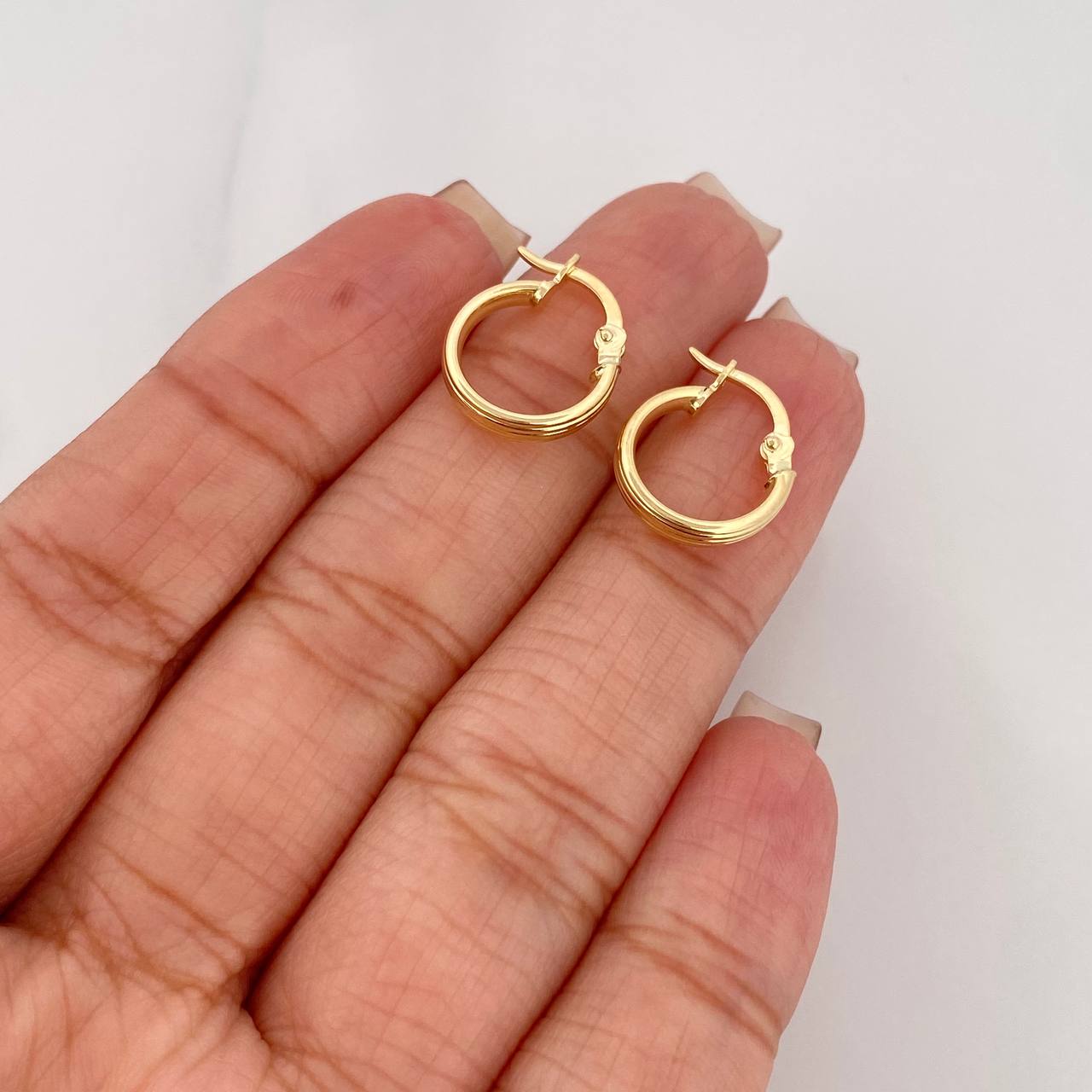 Candongas Andy 1.1 g / 1/2 in Oro Amarillo 18K