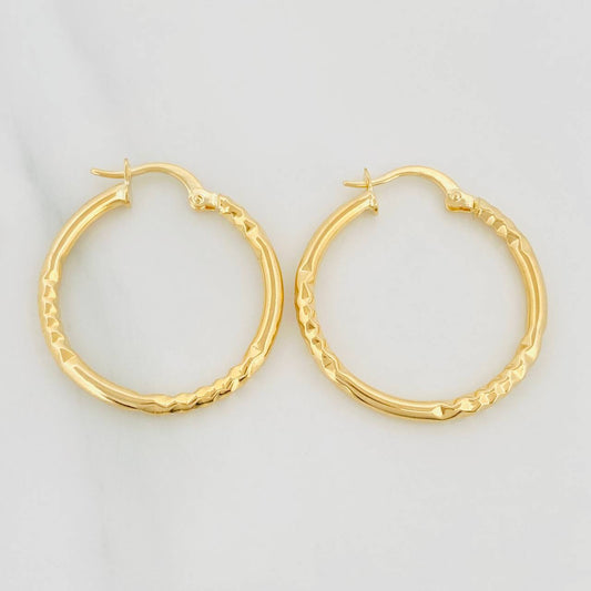 Candongas Megan 1.9 g / 3/4 in Oro Amarillo 18K