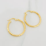 Candongas Megan 1.9 g / 3/4 in Oro Amarillo 18K